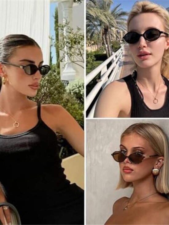 Women\'s Retro Oval Sunglasses Vintage Trendy Sunglasses main image 5